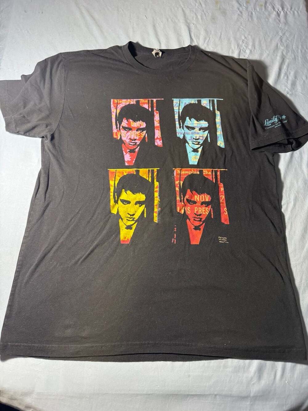 Lansky Bros. Elvis Presley Peter Mars Graphic T-Shirt Black xl